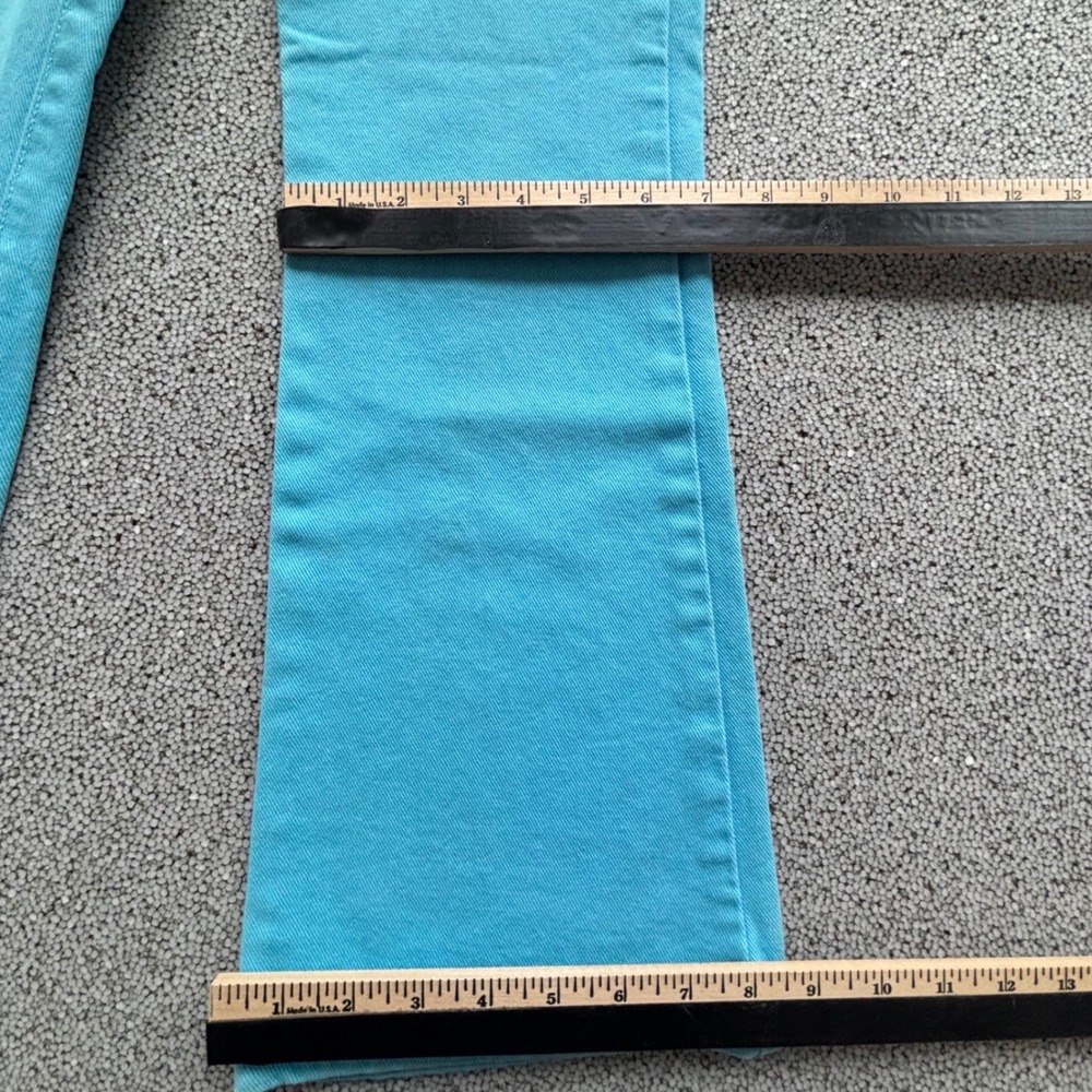VTG Guess Flare Jeans Girls Size 12 Turquoise Brigjt Blue Retro Y2K Disco - Picture 7 of 9